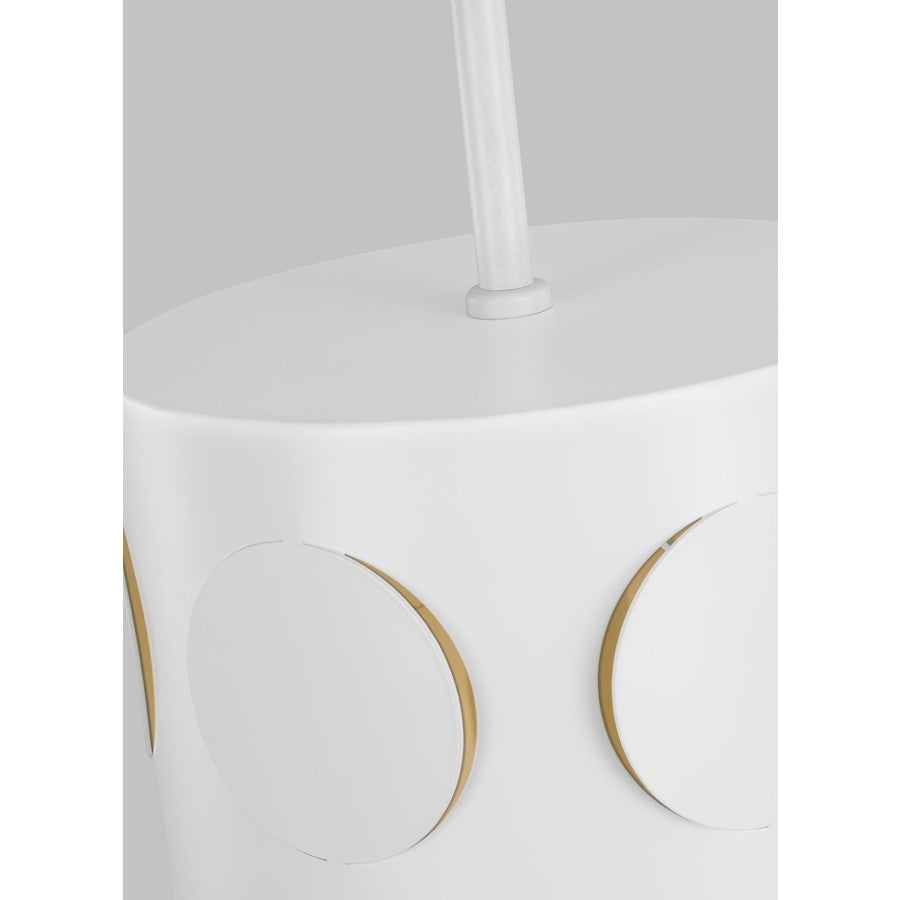 1 Light Small Pendant, Matte White