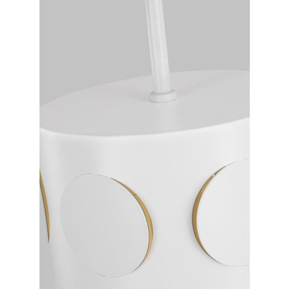 1 Light Small Pendant, Matte White