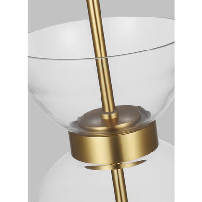 1 Light Tall Pendant, Brass
