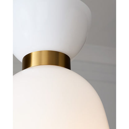 1 Light Tall Pendant, Brass