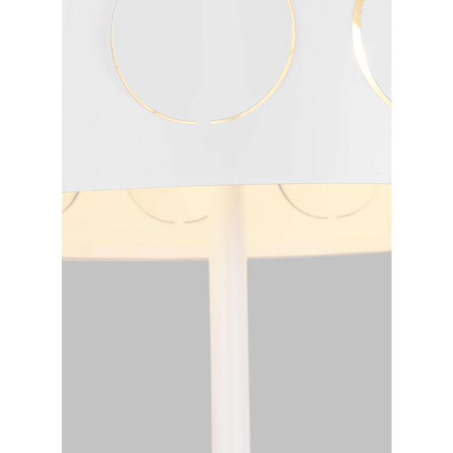 Visual Comfort Studio Dottie 2 Light Desk Lamp, Matte White