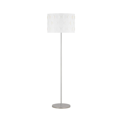 Visual Comfort Studio Dottie 1-Lt Floor Lamp, PN/White Linen - KST1011PN1