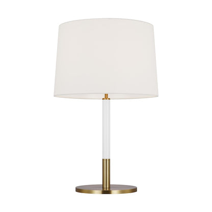 Studio Monroe 1-Lt Med Table Lamp, BS/WH Linen