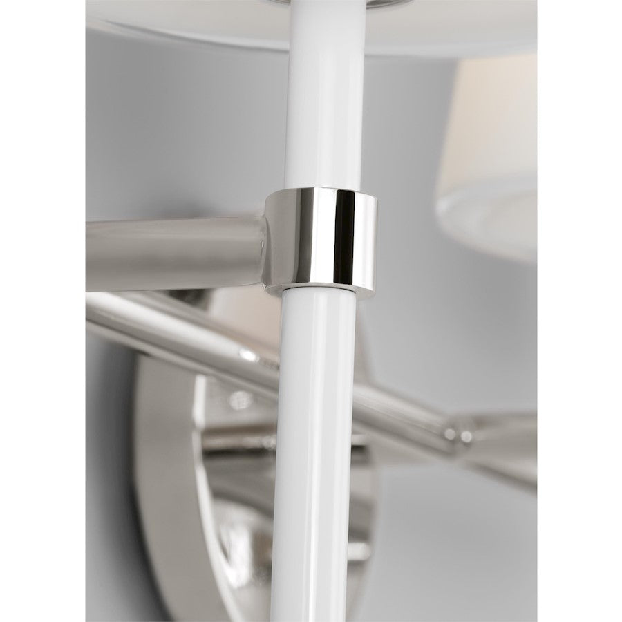 3 Light Bathroom Vanity Light, Polished Nickel