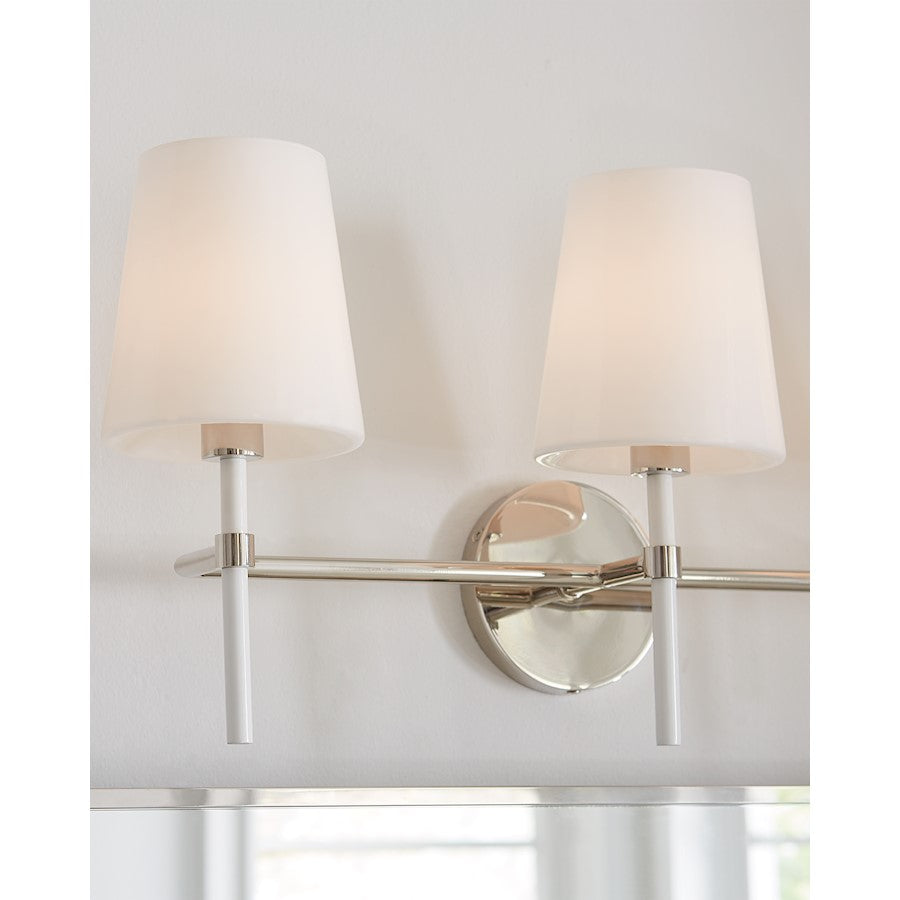 3 Light Bathroom Vanity Light, Polished Nickel