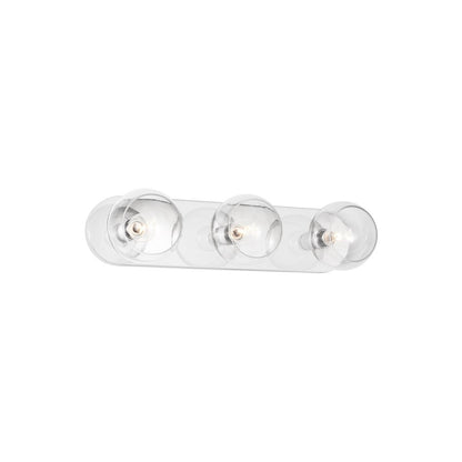 3 Light Med Bathroom Vanity Light, Polished Nickel