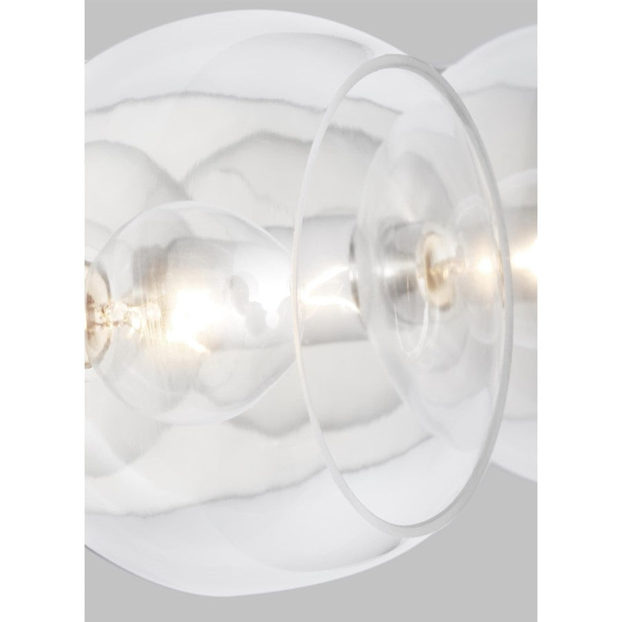 3 Light Med Bathroom Vanity Light, Polished Nickel