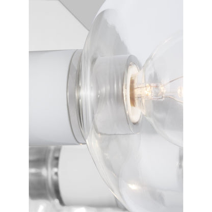 3 Light Med Bathroom Vanity Light, Polished Nickel