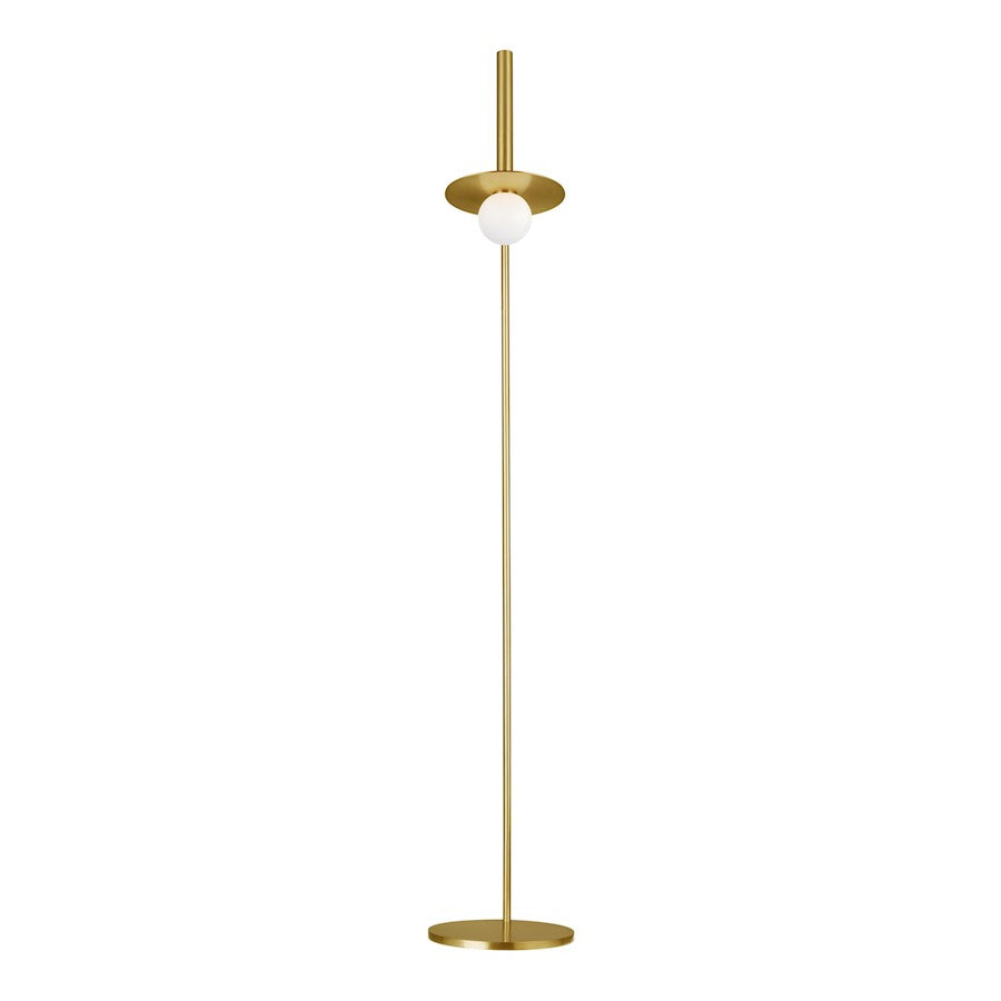 Visual Comfort Studio Nodes 1-Lt Floor Lamp, Burnished/Milk