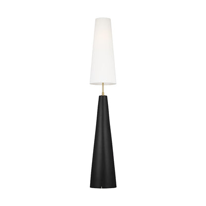 Visual Comfort Studio Lorne 1 Light Floor Lamp, Coal/White Linen