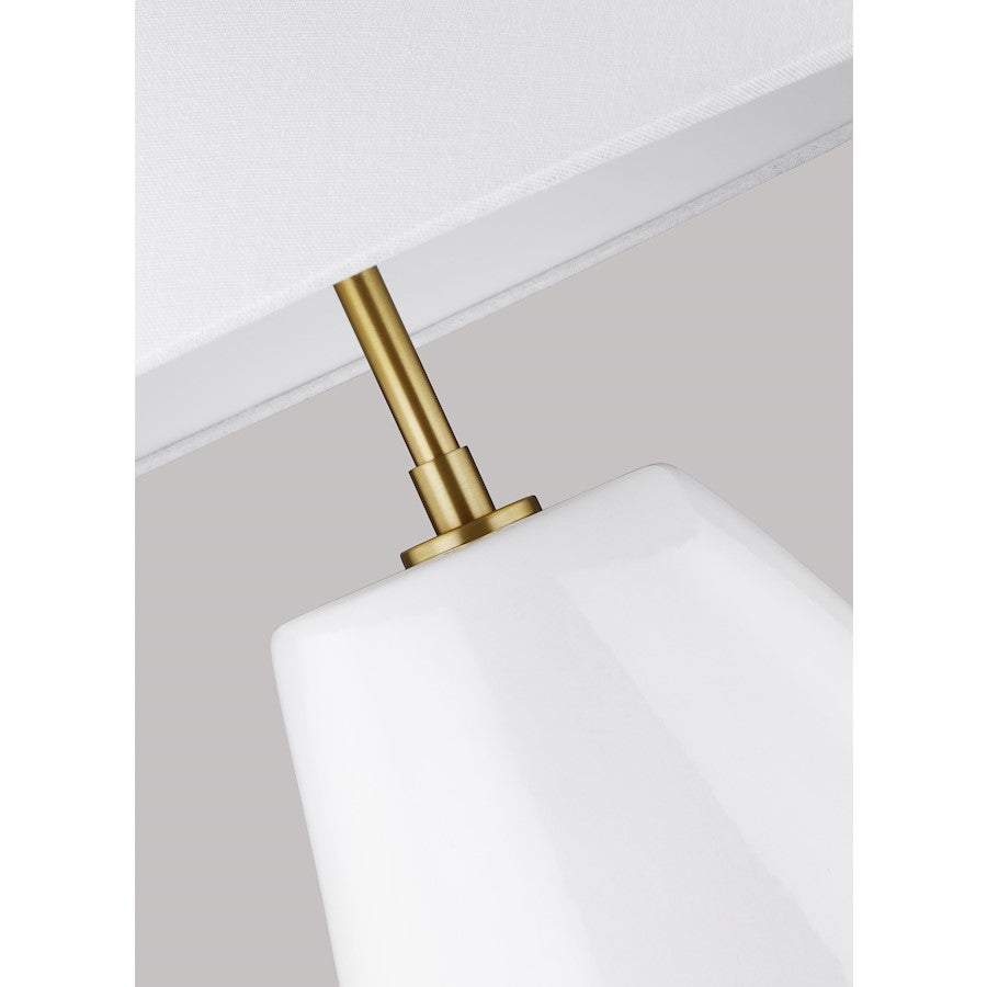 Studio Contour 1-Lt Short Table Lamp, Arctic WH/WH