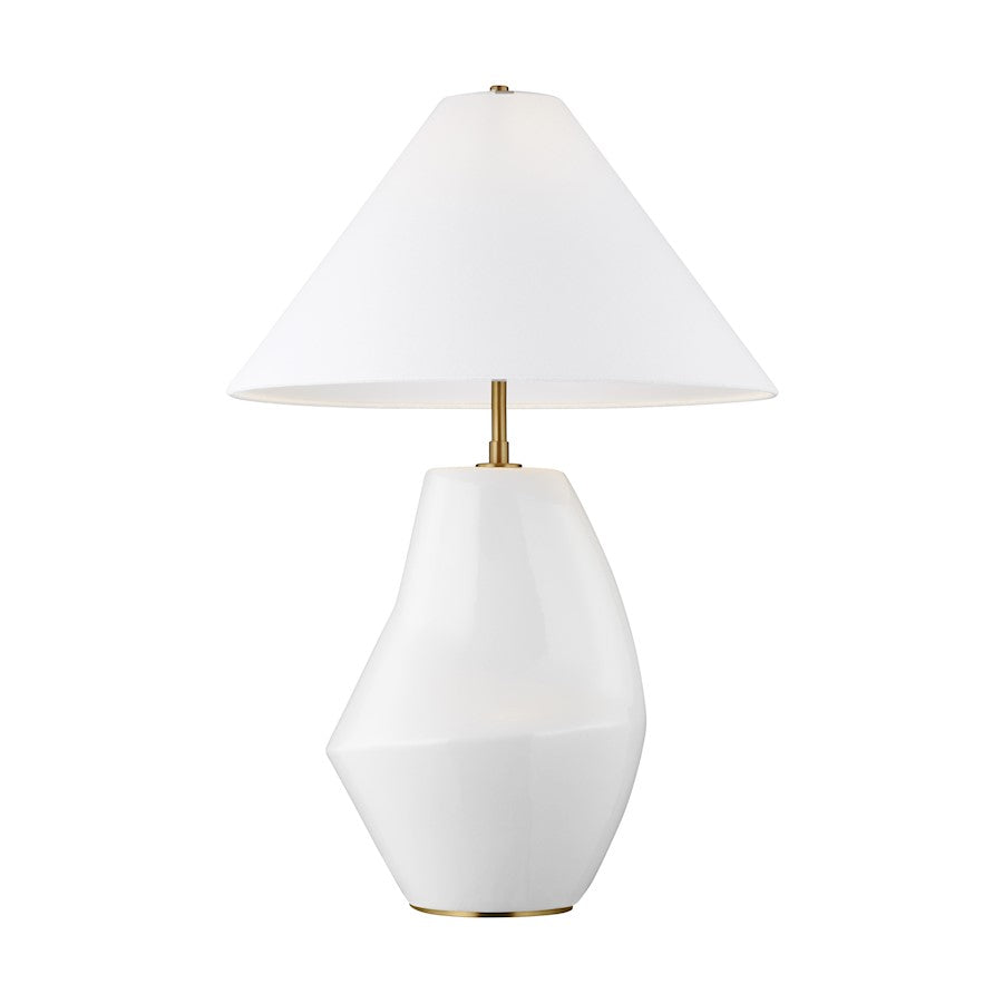 Studio Contour 1-Lt Short Table Lamp, Arctic WH/WH