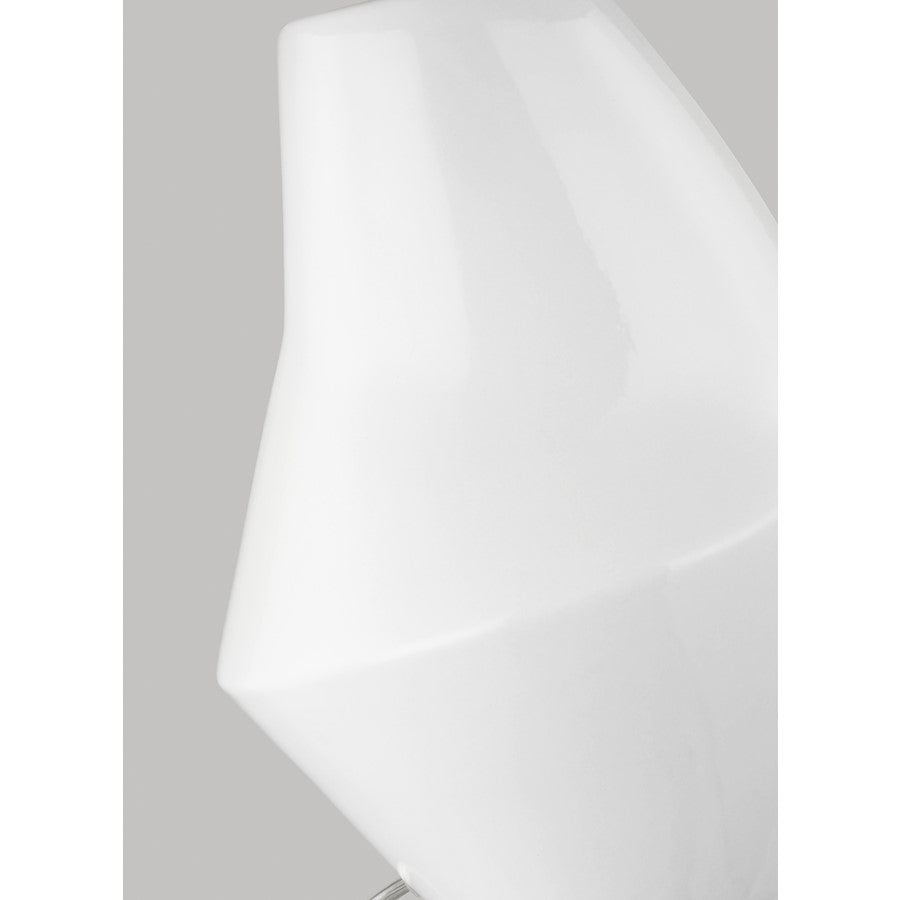 Studio Contour 1-Lt Short Table Lamp, Arctic WH/WH