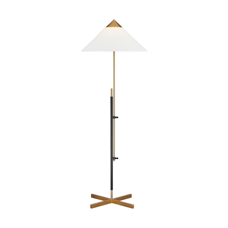 Visual Comfort Studio 1291 Franklin 1-Lt Floor Lamp, BS/BZ/WH - KT1291BBSBNZ1