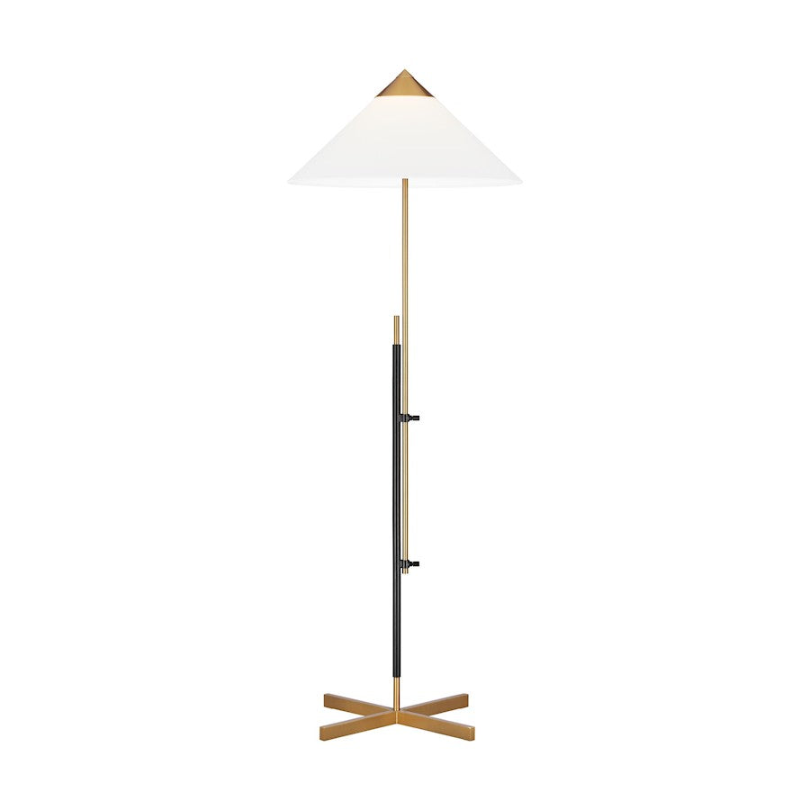 Visual Comfort Studio 1291 Franklin 1-Lt Floor Lamp, BS/BZ/WH