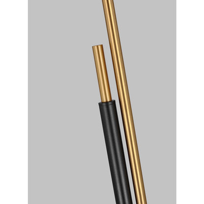 Visual Comfort Studio 1291 Franklin 1-Lt Floor Lamp, BS/BZ/WH