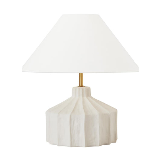 Visual Comfort Studio Veneto 1 Light Med Table Lamp, Concrete/White - KT1321MC1