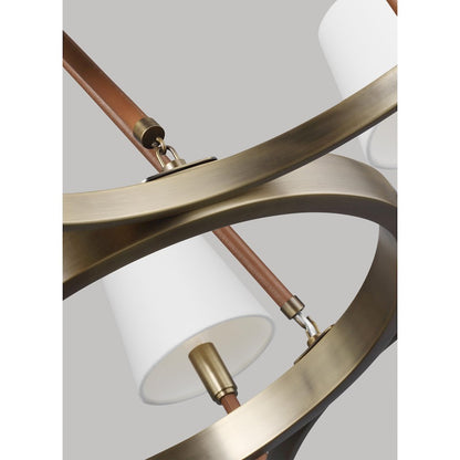 6 Light Medium Chandelier, Time Worn BS