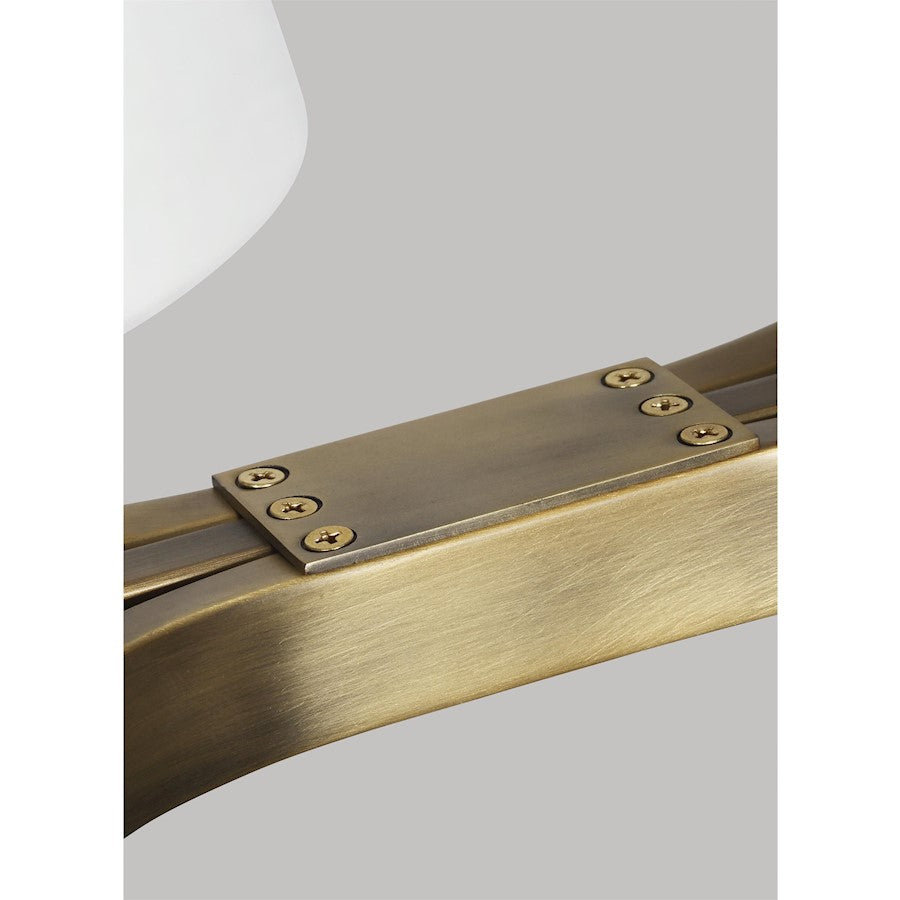 8 Light Linear Chandelier, Time Worn BS