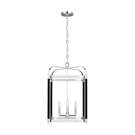 Visual Comfort Studio Hadley 4 Light Medium Lantern, Polished Nickel - LC1144PN