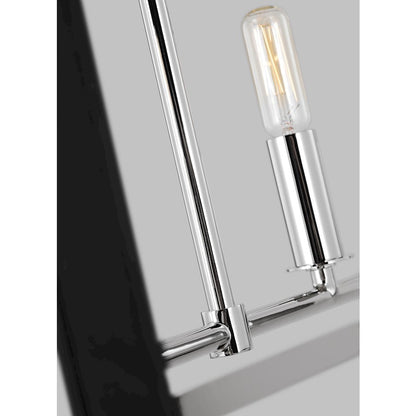 5-Light Linear Chandelier, Pol Nickel