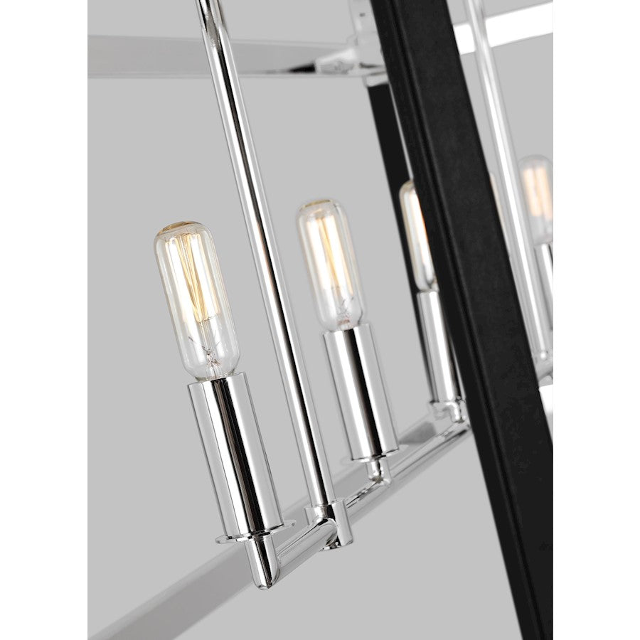 5-Light Linear Chandelier, Pol Nickel