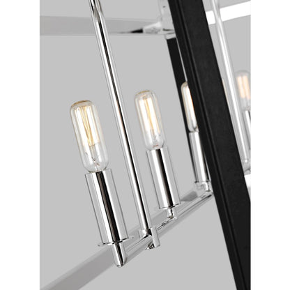 5-Light Linear Chandelier, Pol Nickel