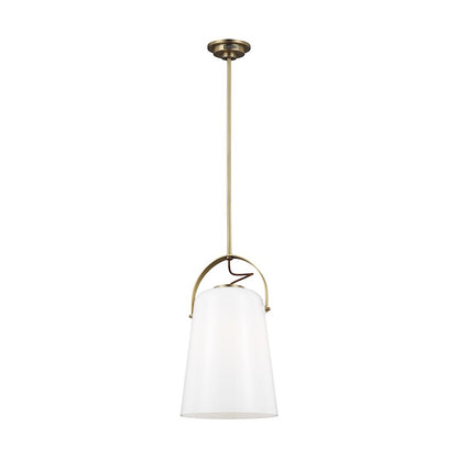 1 Light Medium Pendant, Brass