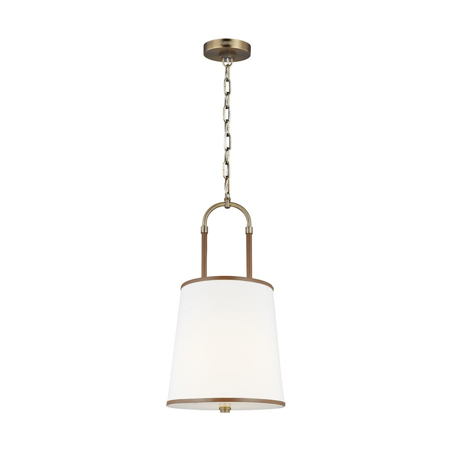 1 Light Medium Pendant, Brass