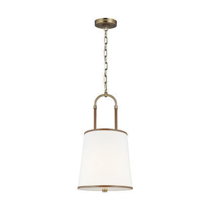1 Light Medium Pendant, Brass