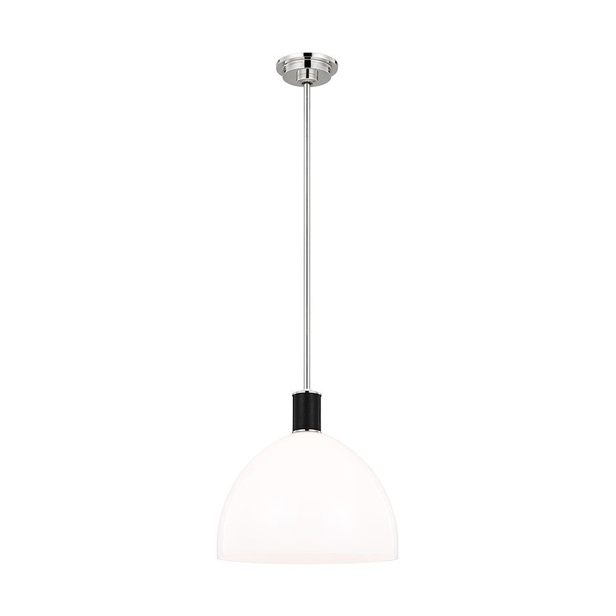 1 Light Med Pendant, Nickel