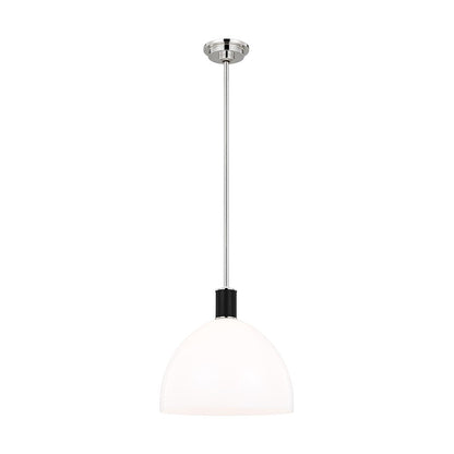 1 Light Med Pendant, Nickel