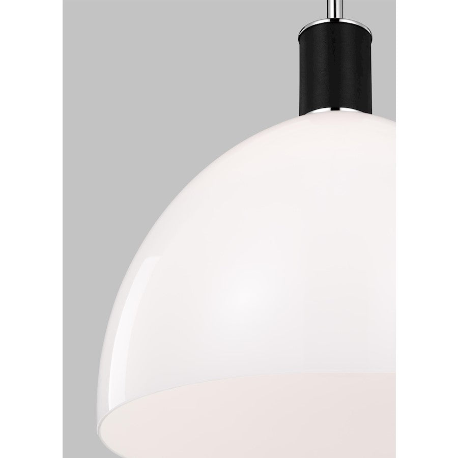 1 Light Med Pendant, Nickel
