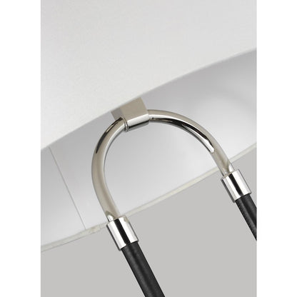 Studio Katie 1-Lt Table Lamp, Pol Nickel/White Linen