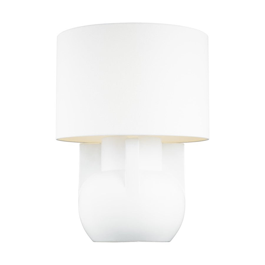 Studio William Wide Table Lamp, Ivory/White