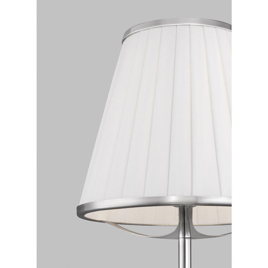 Studio Esther 1-Lt Table Lamp, NK/WH Linen Pleated