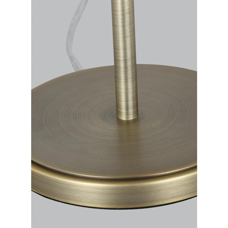 Studio Esther 1-Lt Table Lamp, Brass/White Pleated