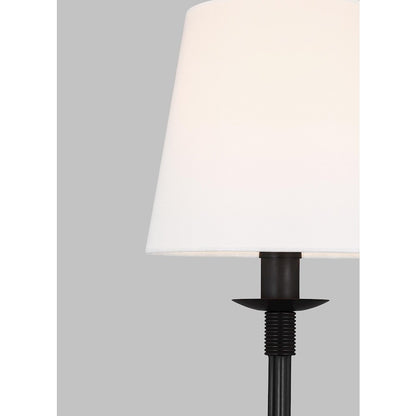 Studio Sullivan Buffet Lamp, Iron/White Linen