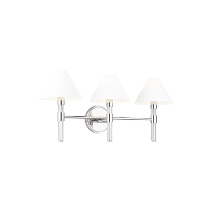 3 Light Bathroom Vanity Light, Polished Nickel