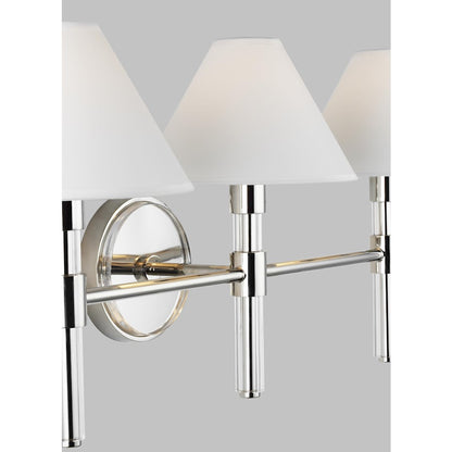 3 Light Bathroom Vanity Light, Polished Nickel