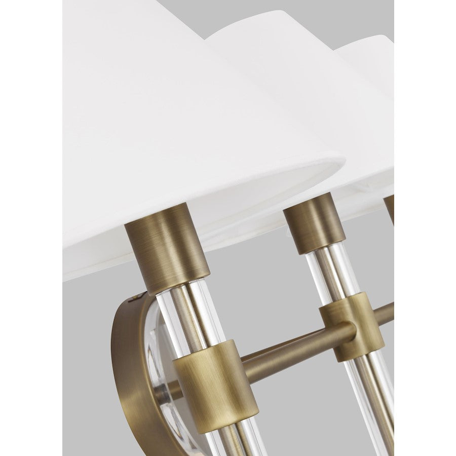 3 Light Bathroom Vanity Light, Brass