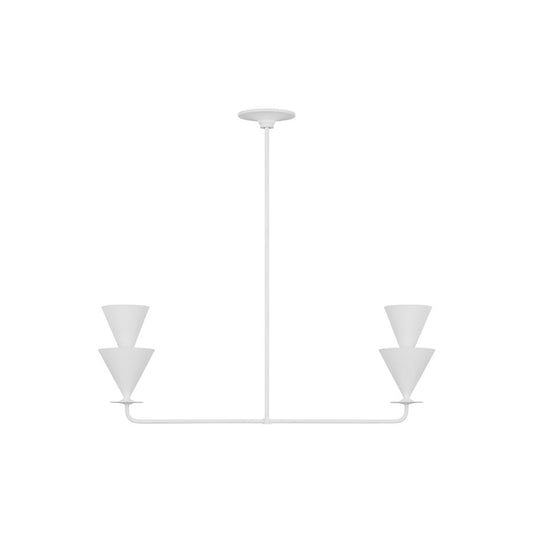 Visual Comfort Studio Cornet 2-Lt Med Linear Chandelier, Plaster - LXC1092CPST