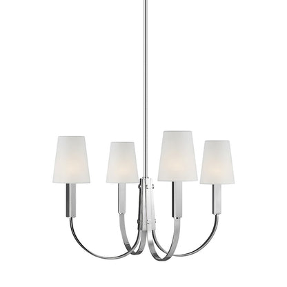 4-Light Medium Chandelier, Nickel