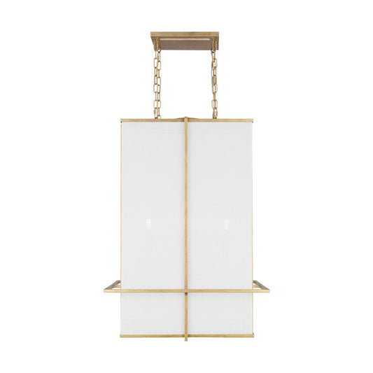 Visual Comfort Studio Dresden 4-Lt Large Lantern, Coastal Gild/WH - TFC1004CGD