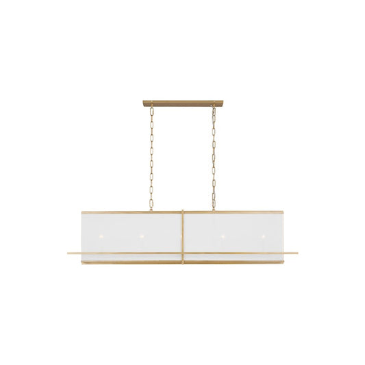 Visual Comfort Studio Dresden 5-Lt Linear Chandelier, CG/WH - TFC1025CGD
