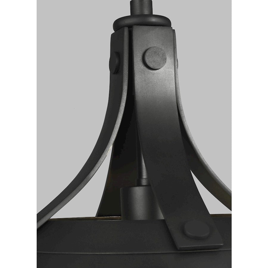 1 Light Small Pendant, Aged Iron