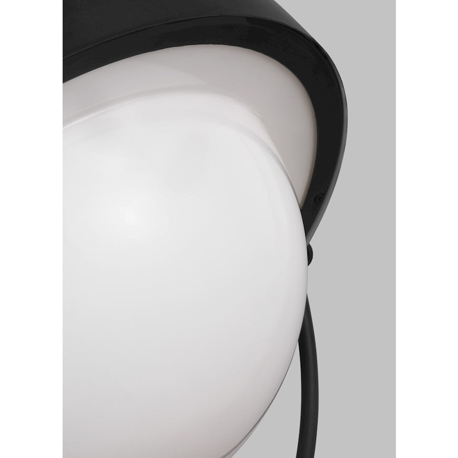 1 Light XL Pendant, Iron/Milk White