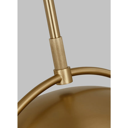 1 Light XL Pendant, Brass/Milk White