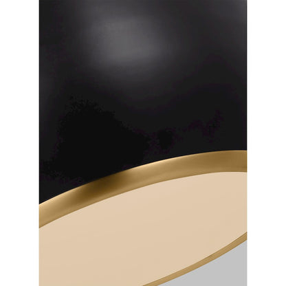 1 Light Small Pendant, Iron/White