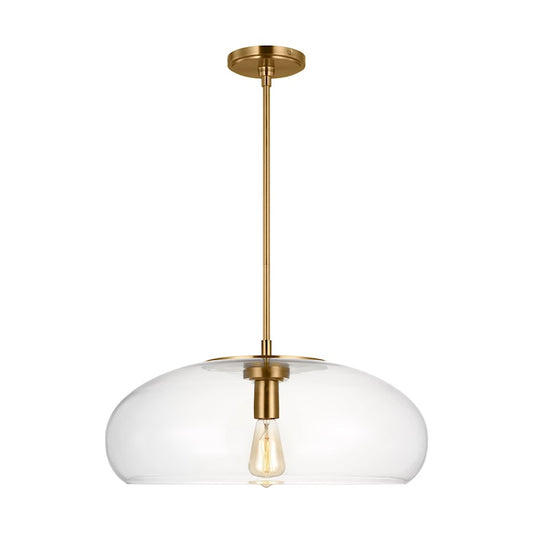 Visual Comfort Studio Largo 1 Light Extra Large Pendant, Brass/Clear - TP1161BBS